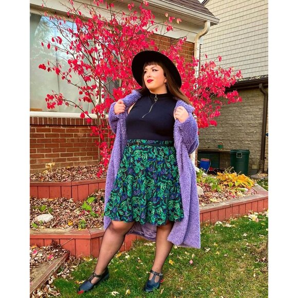 Torrid 0 Maxi Coat Size 12 Purple Soft Sherpa Open Front Lined NWT - Picture 5 of 15